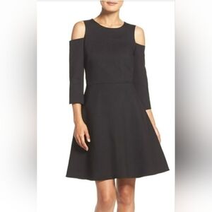 Eliza J NWT Cold Shoulder Fit & Flare $138 Dress